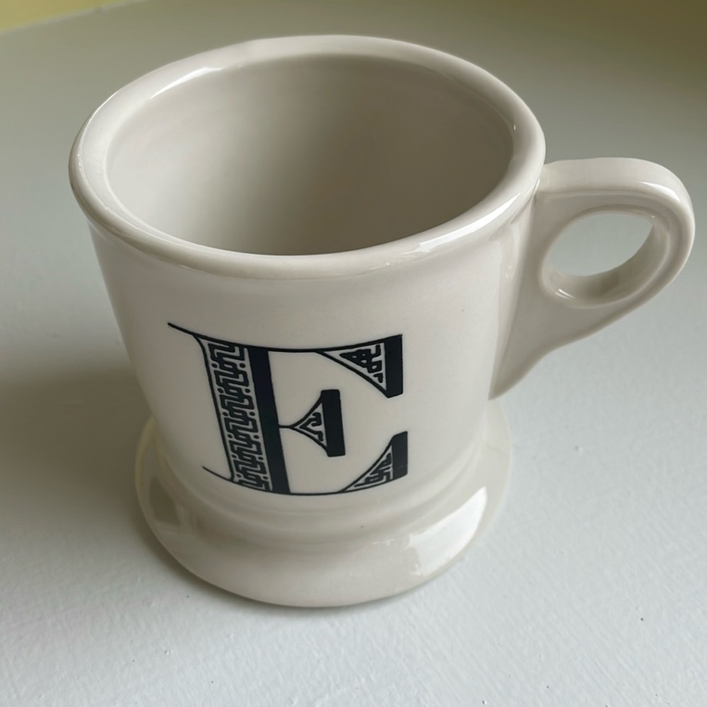 Anthropologie letter E mug